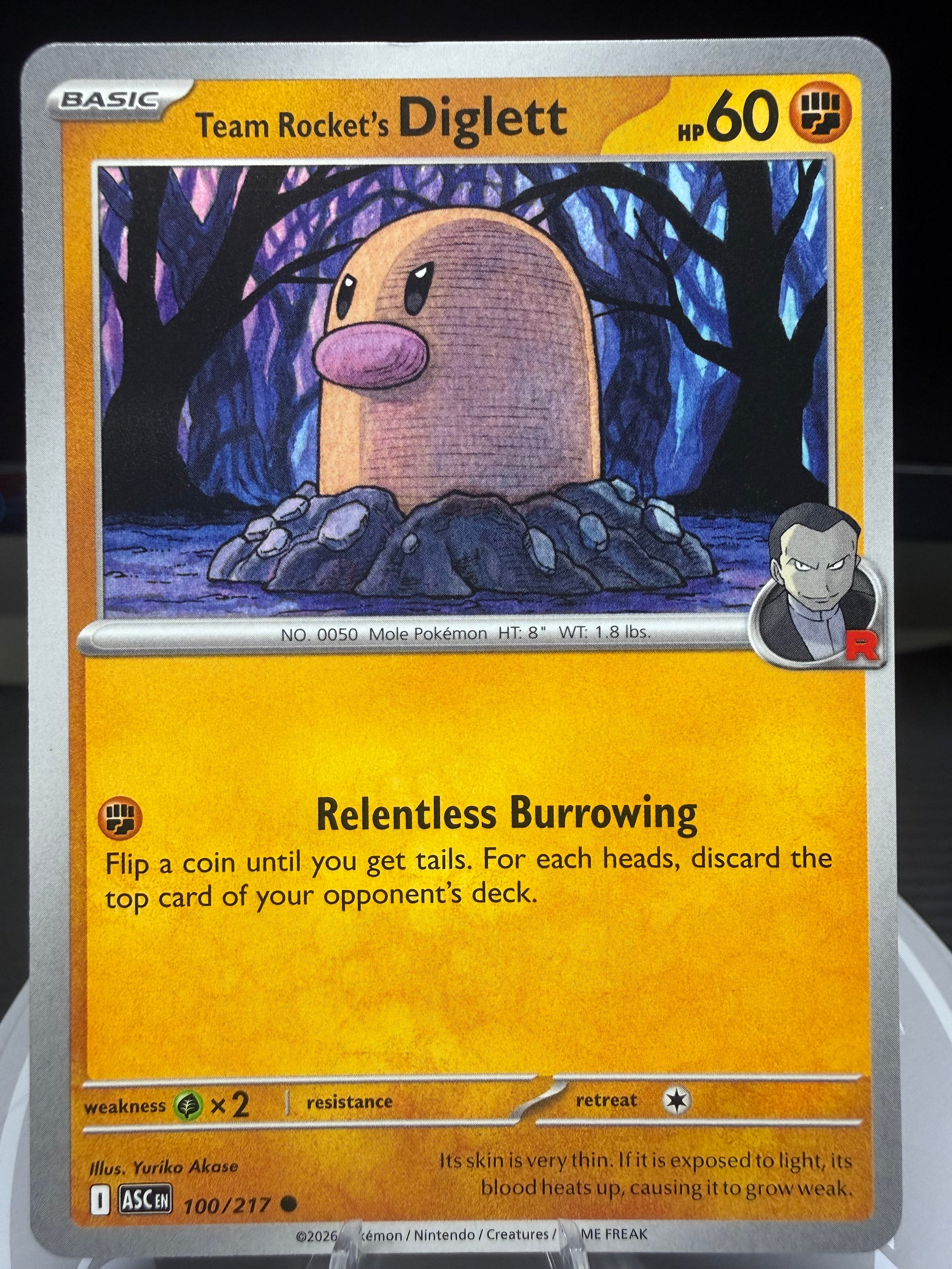 Team Rocket's Diglett- 100/217 - Ascended Heroes