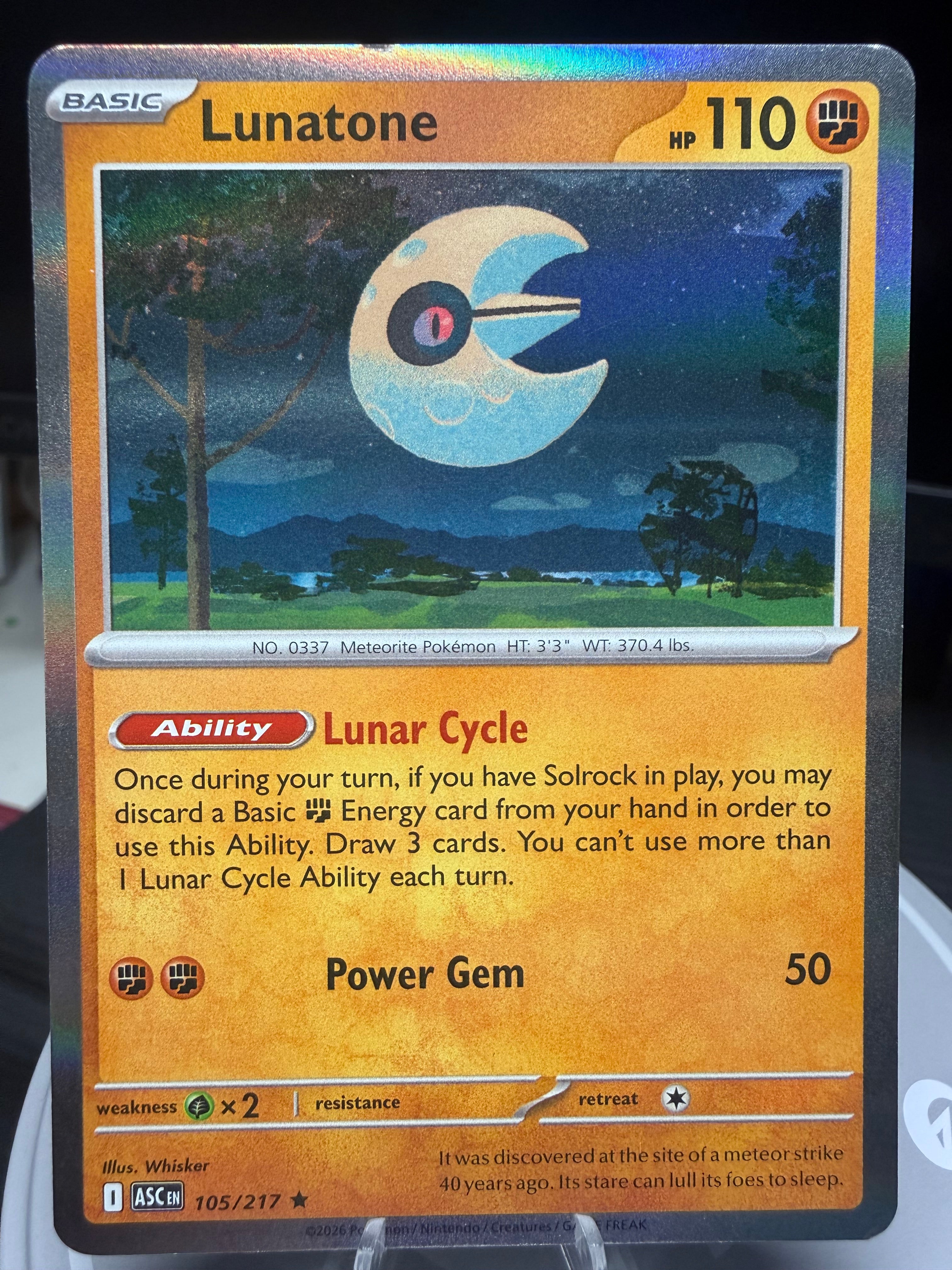 Lunatone 105/217 - Holo - Ascended Heros