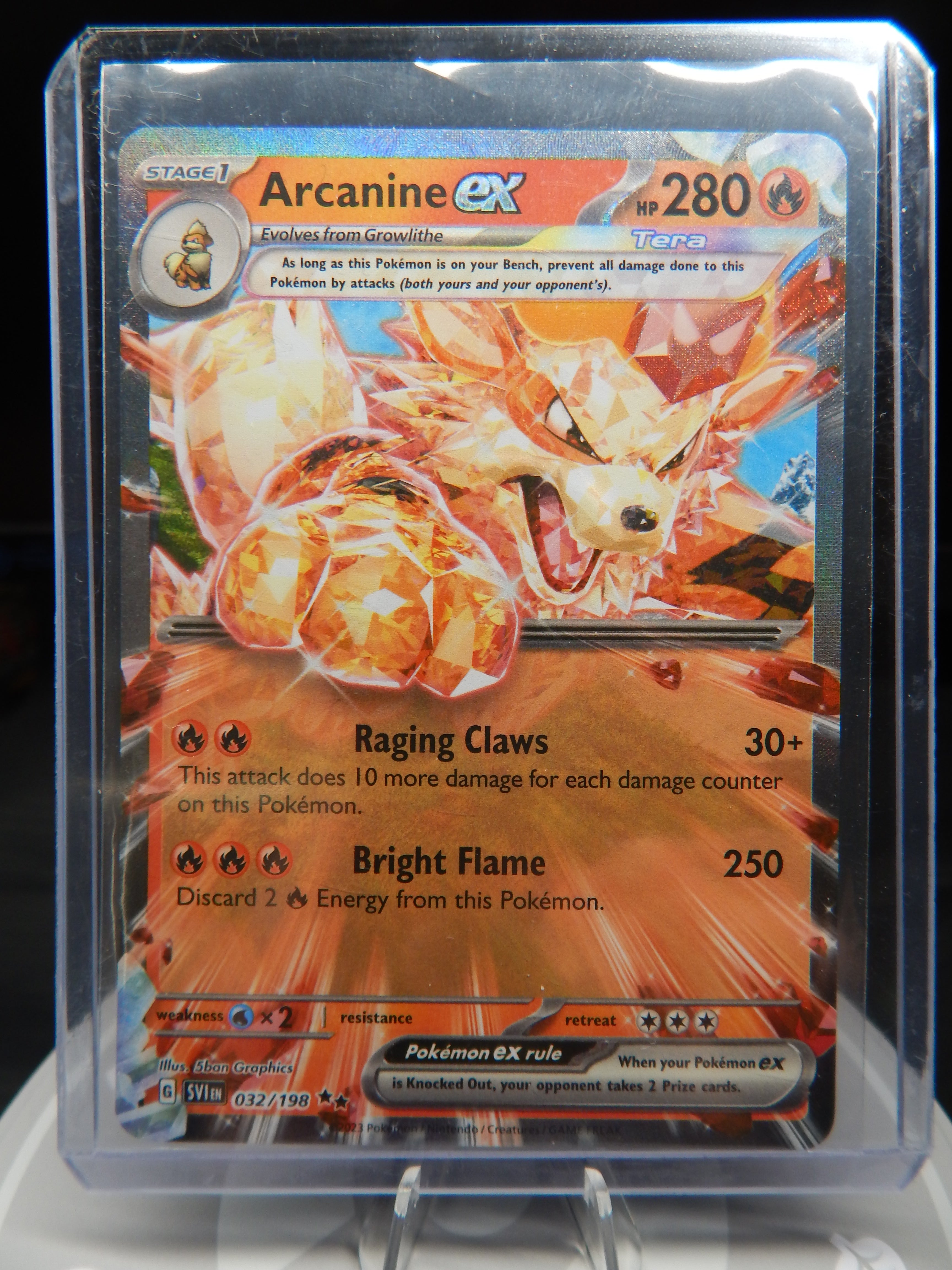 Arcanine ex 032/198 Double Rare Scarlet & Violet Pokemon