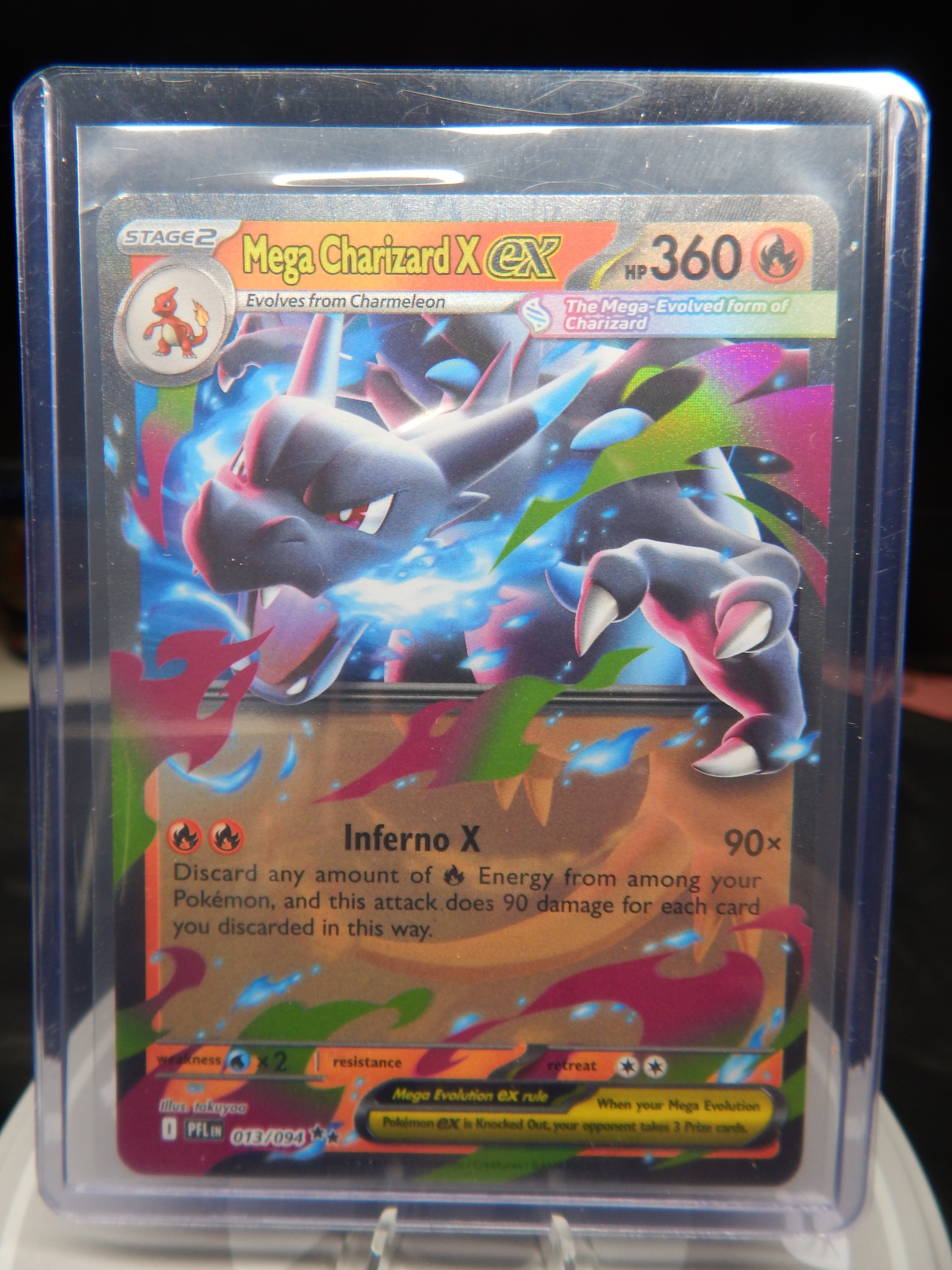 Mega Charizard X ex 013/094 ME02: Phantasmal Flames - Pokemon Card