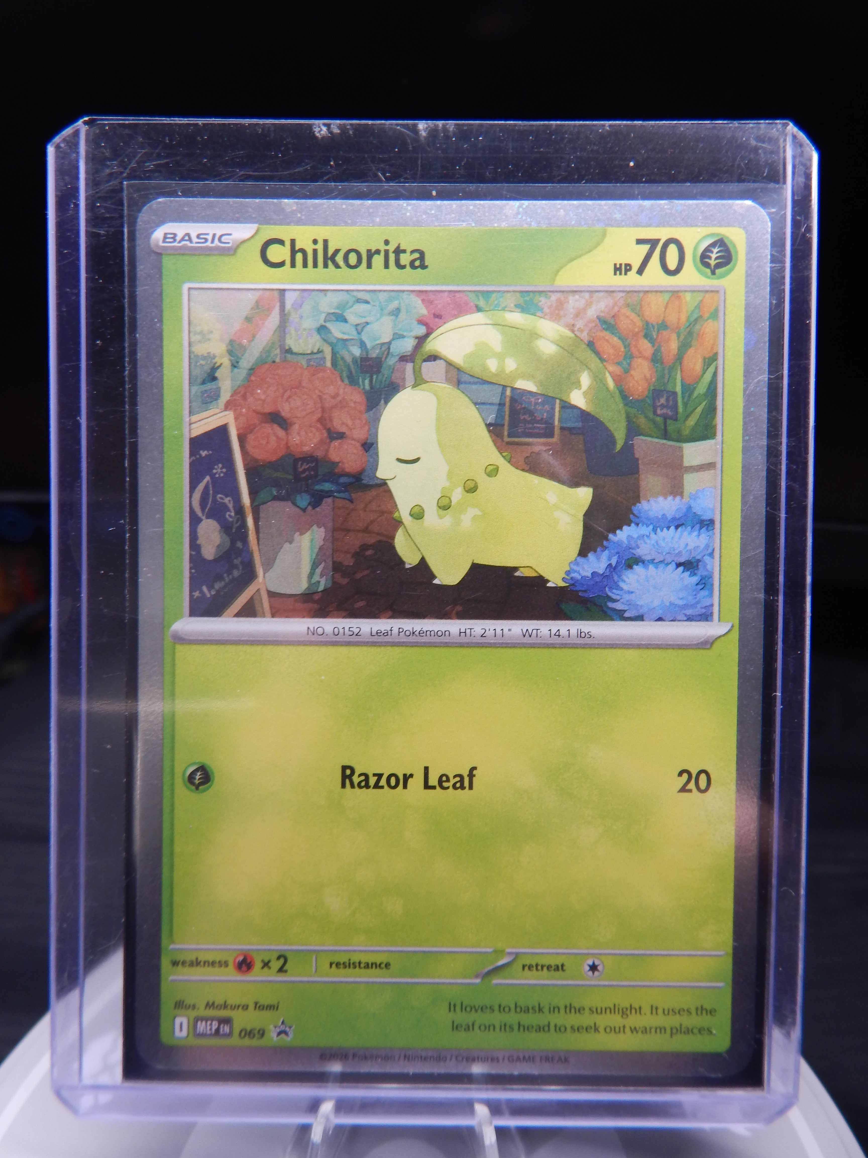 Chikorita 069/088 - Perfect Order - Black Star Promo - Cosmos Holo
