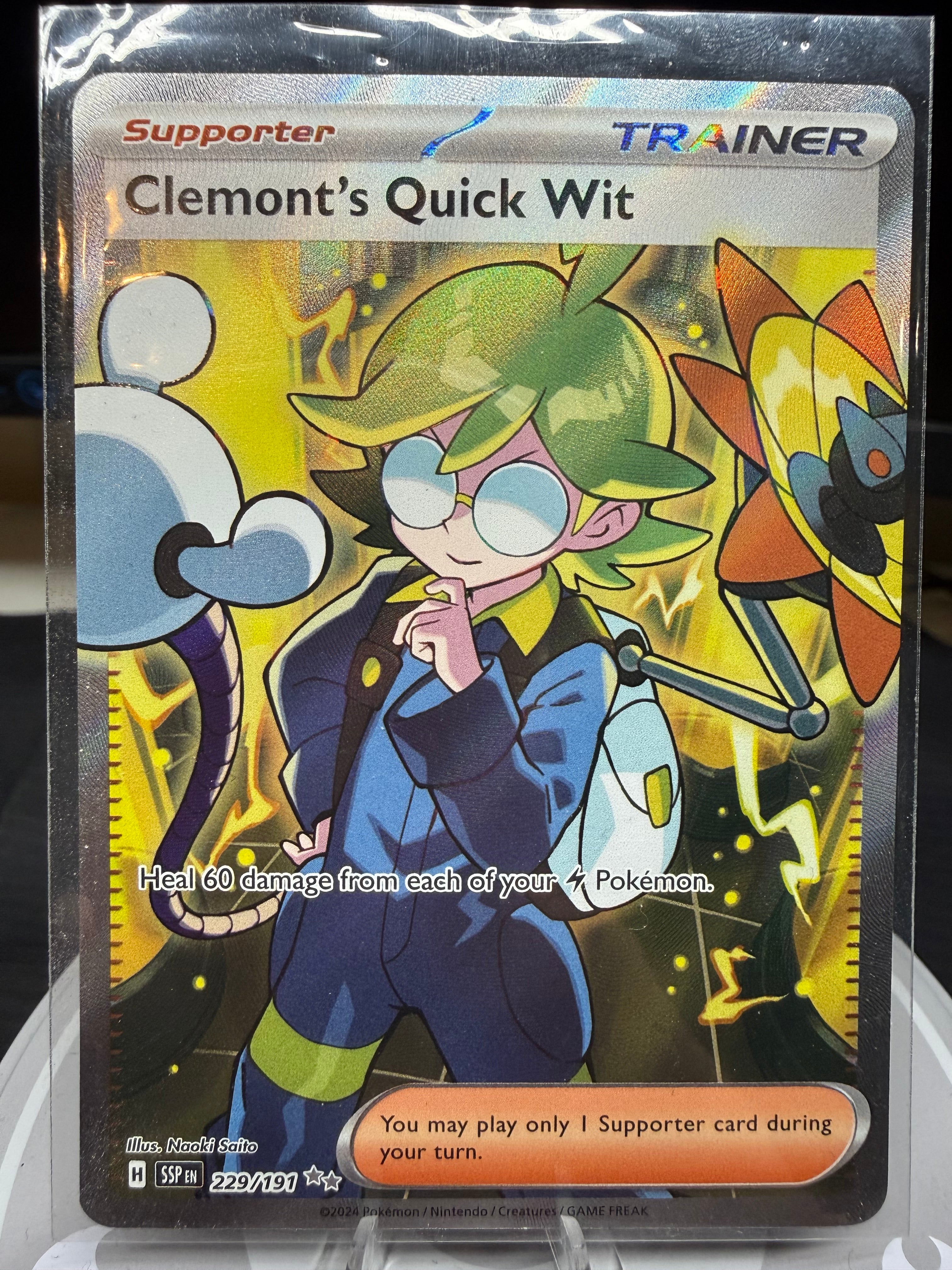 Clemont's Quick Wit - 229/191 - Ultra Rare - Surging Sparks