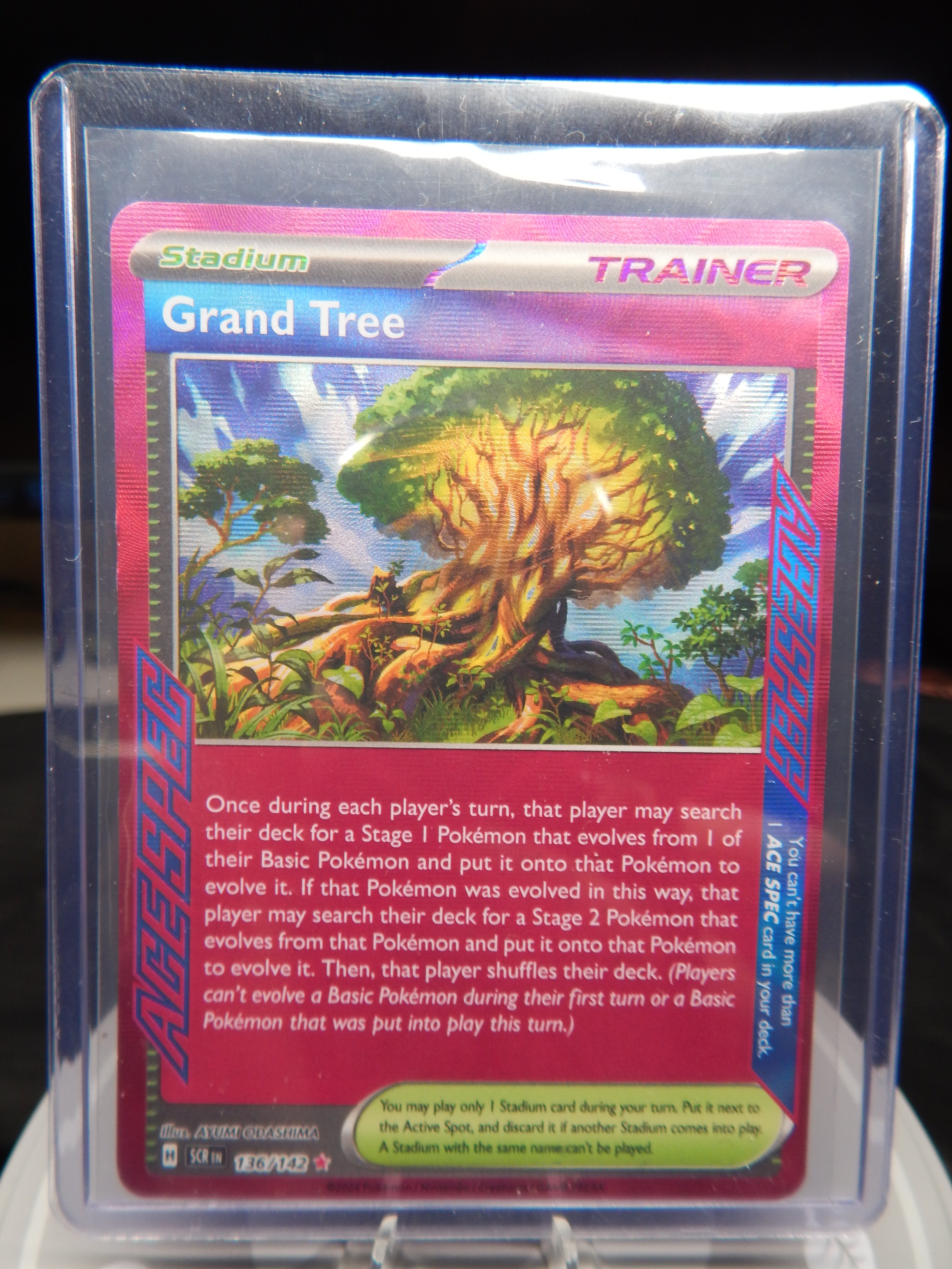 Grand Tree - 136/142 - Ace Spec - Stellar Crown - Pokemon Card