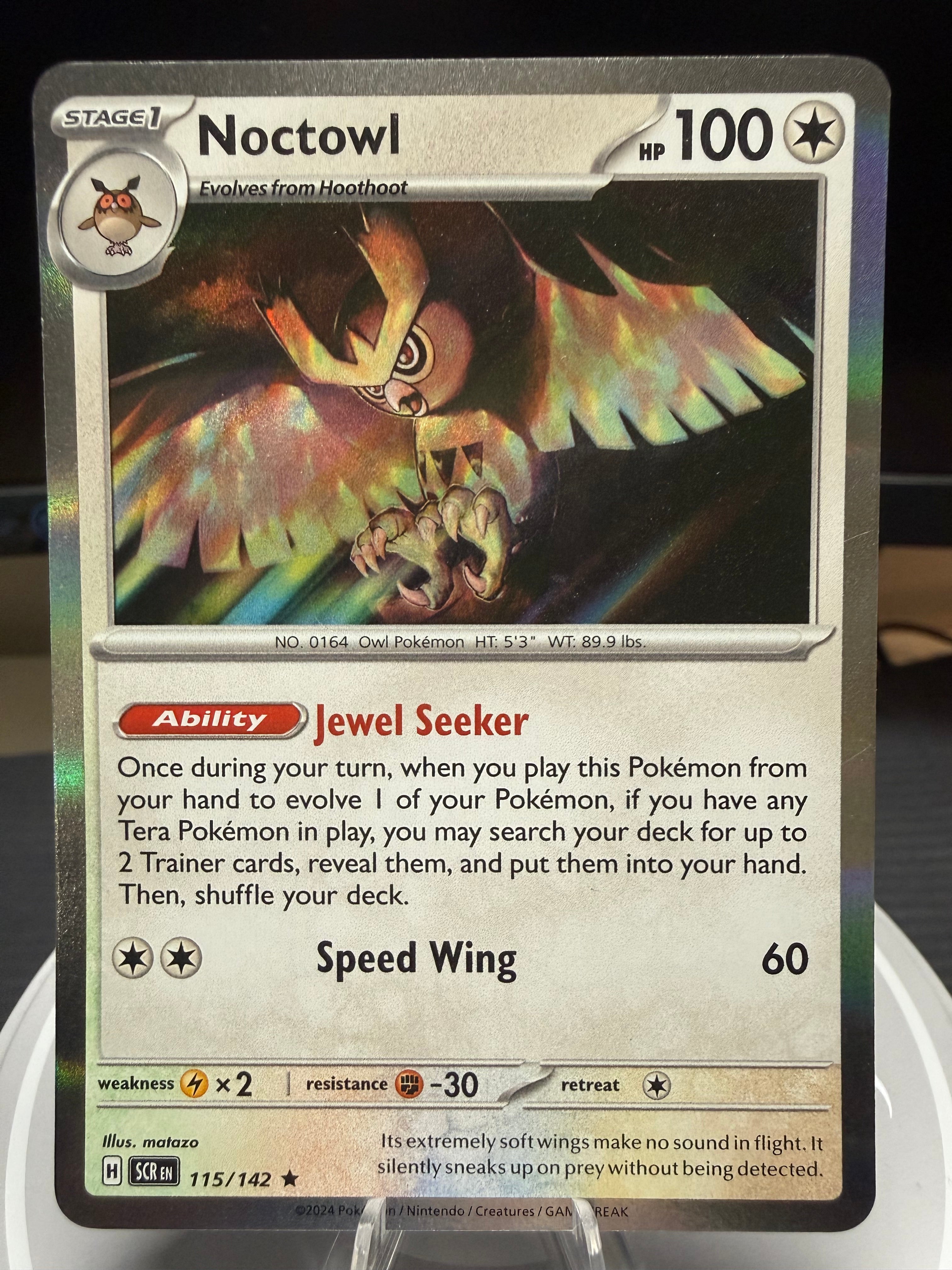 Noctowl 115/142 Holo Rare Stella Crown