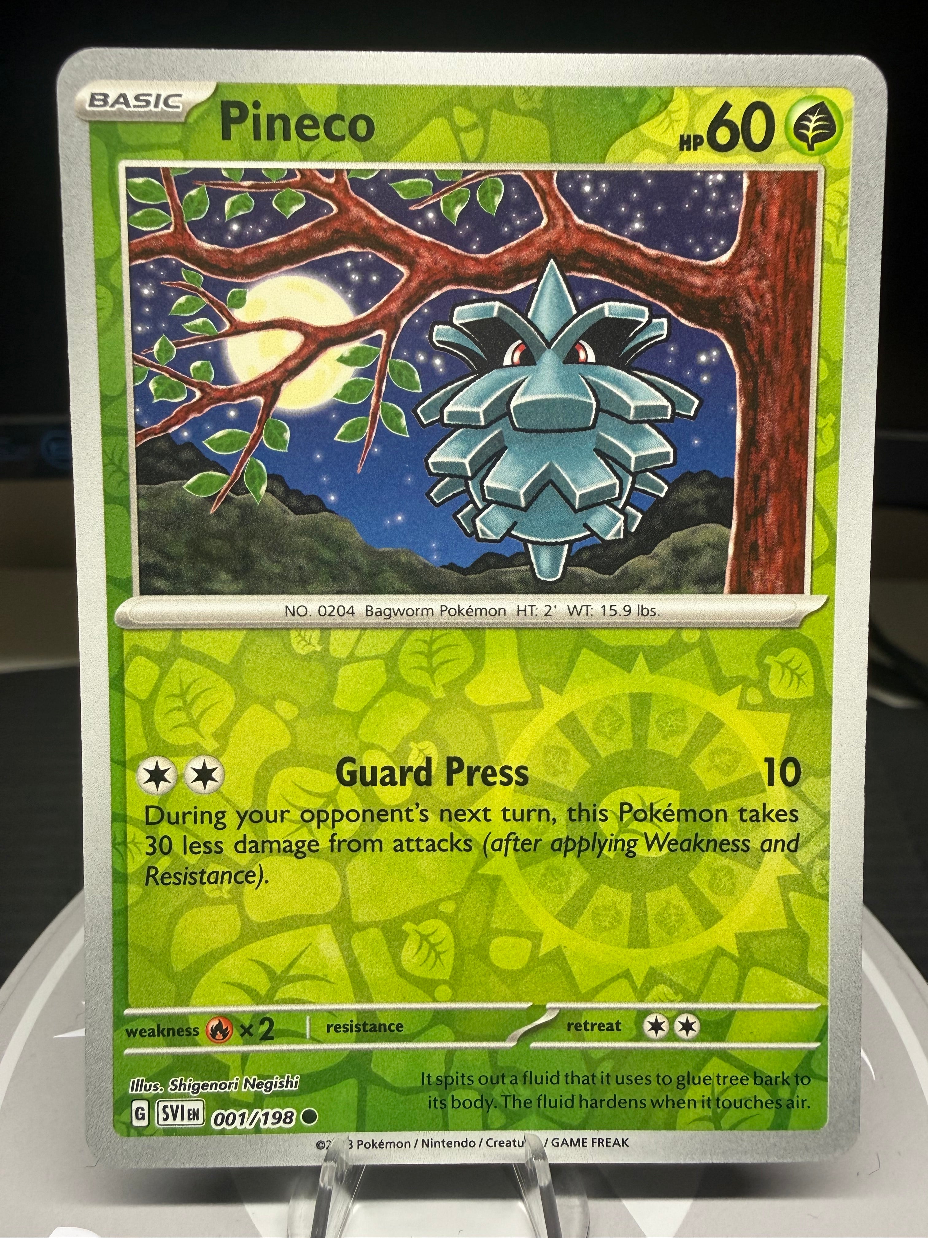 Pineco - 001/198 - Reverse Holo - Scarlet & Violet