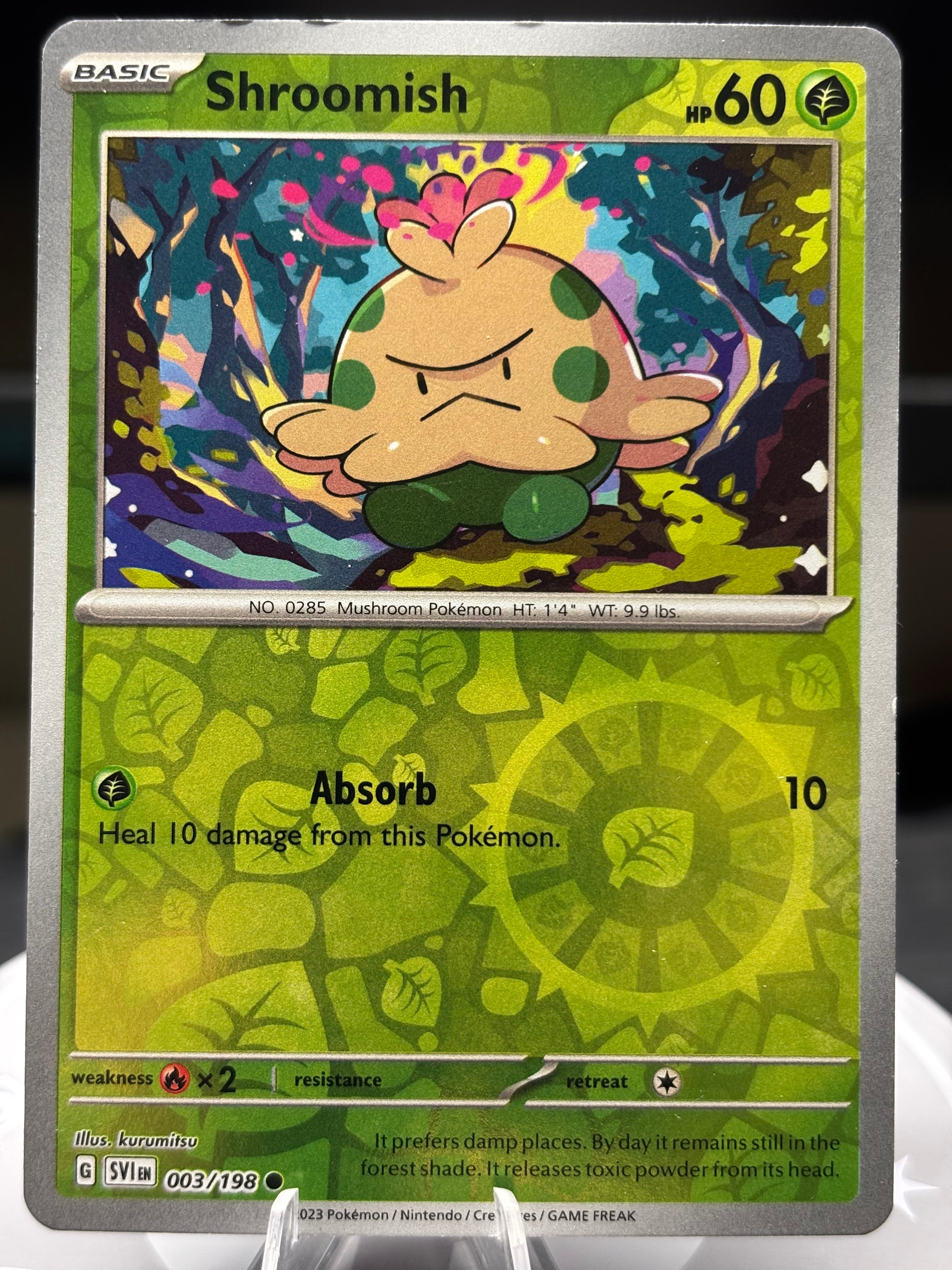 Scarlet and Violet Shroomish 003/198 Reverse Holo.