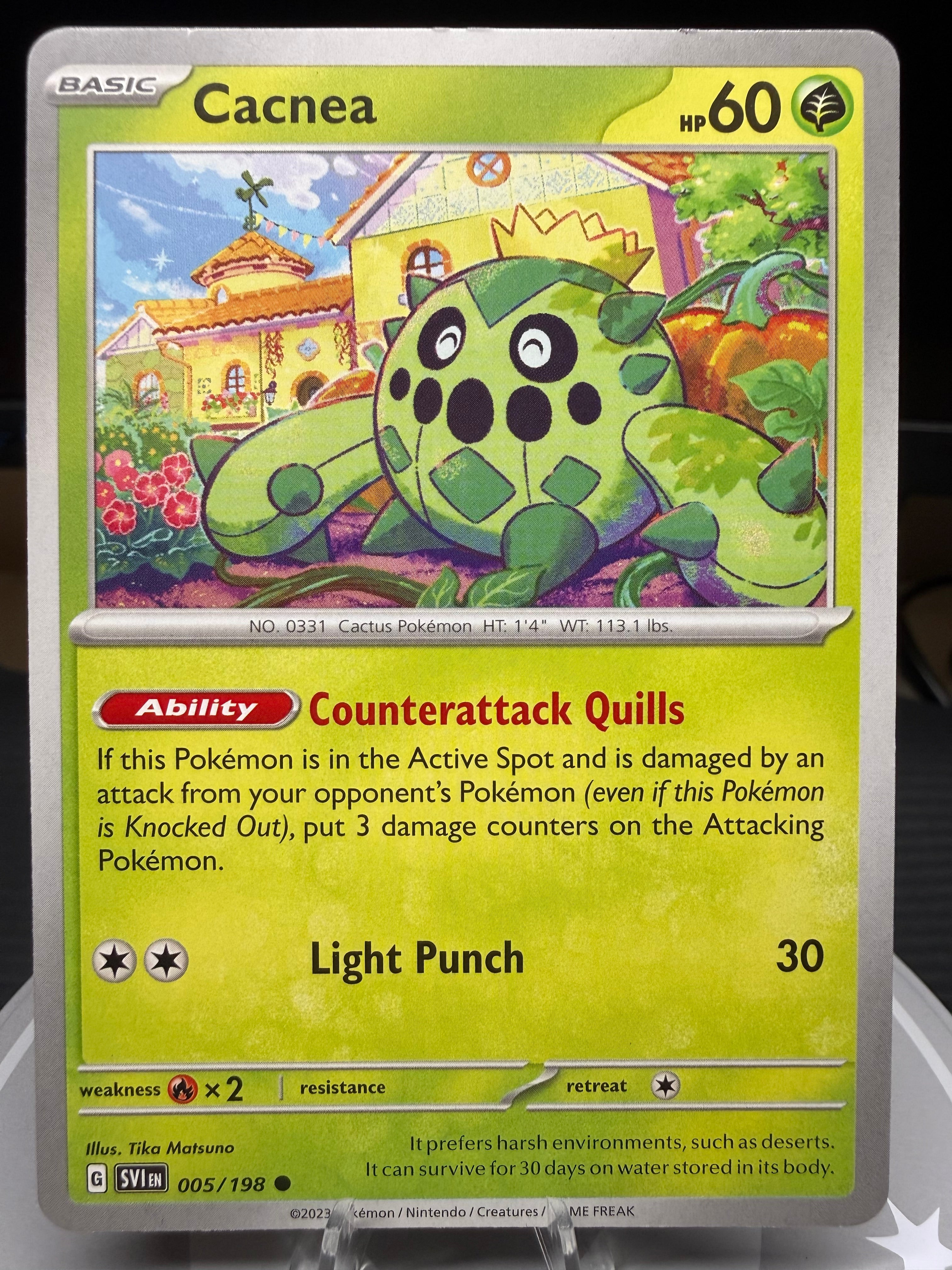 Cacnea - 005/198 - REVERSE HOLO - Scarlet & Violet