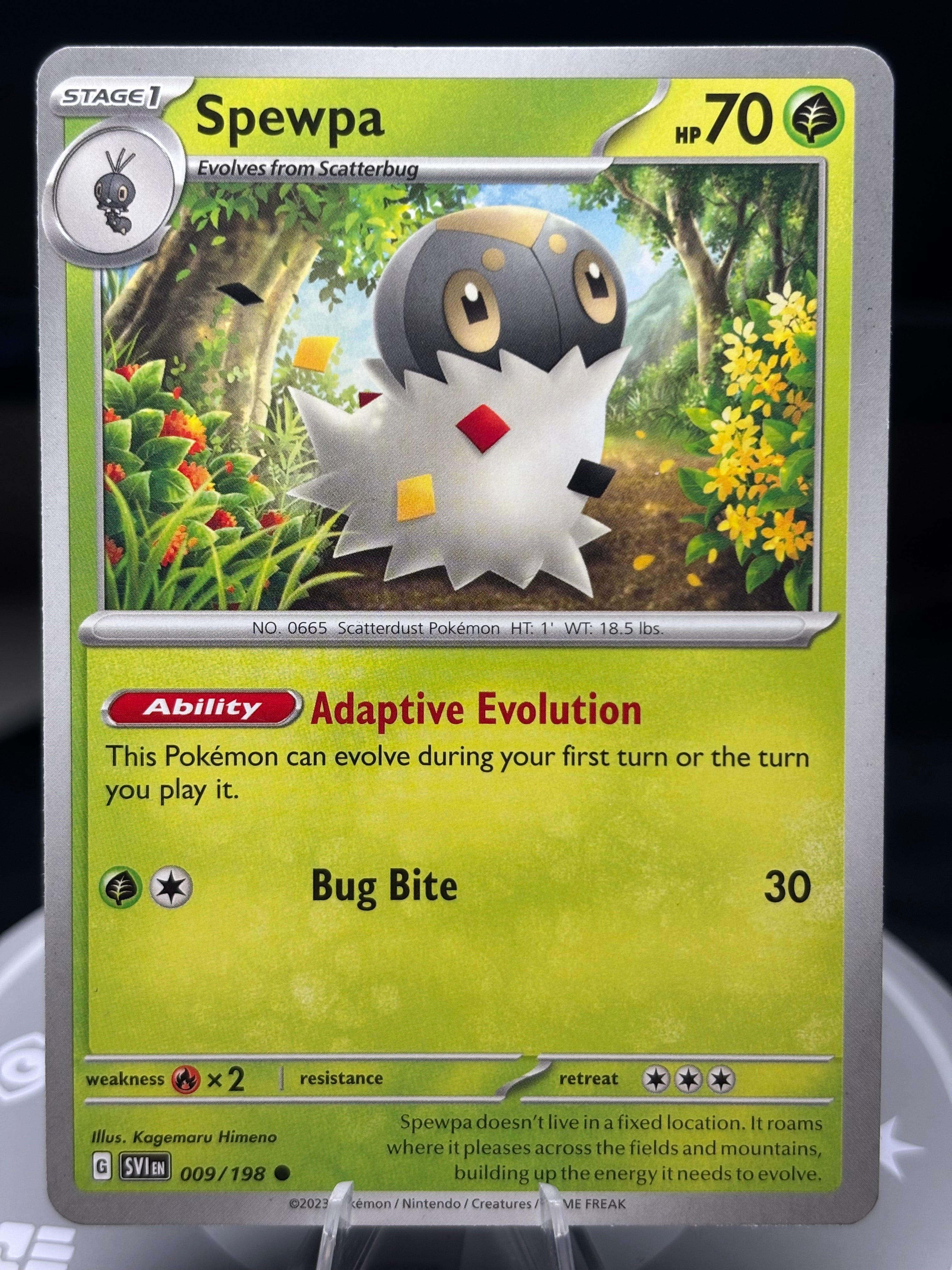 Spewpa 009/198 Common Scarlet And Violet Pokemon