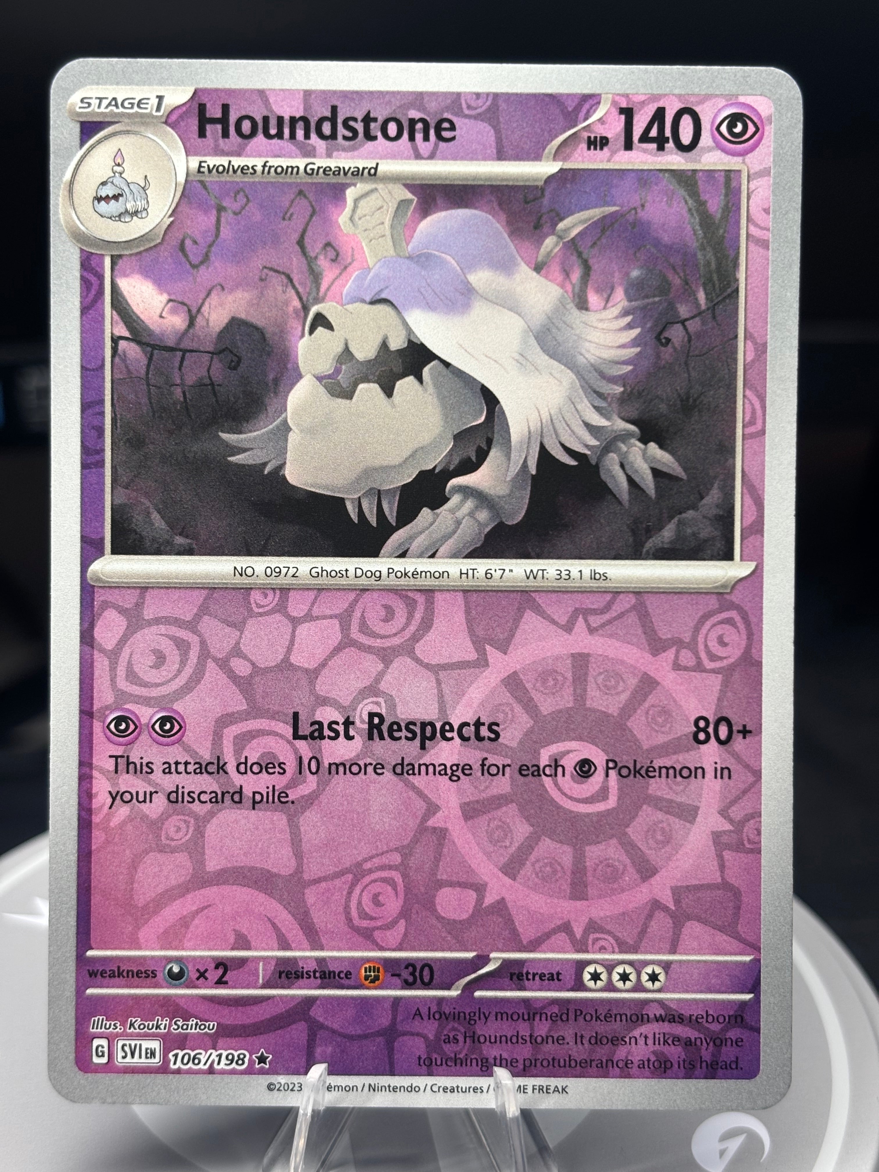 Houndstone - 106/198 - Reverse Holo - Scarlet & Violet