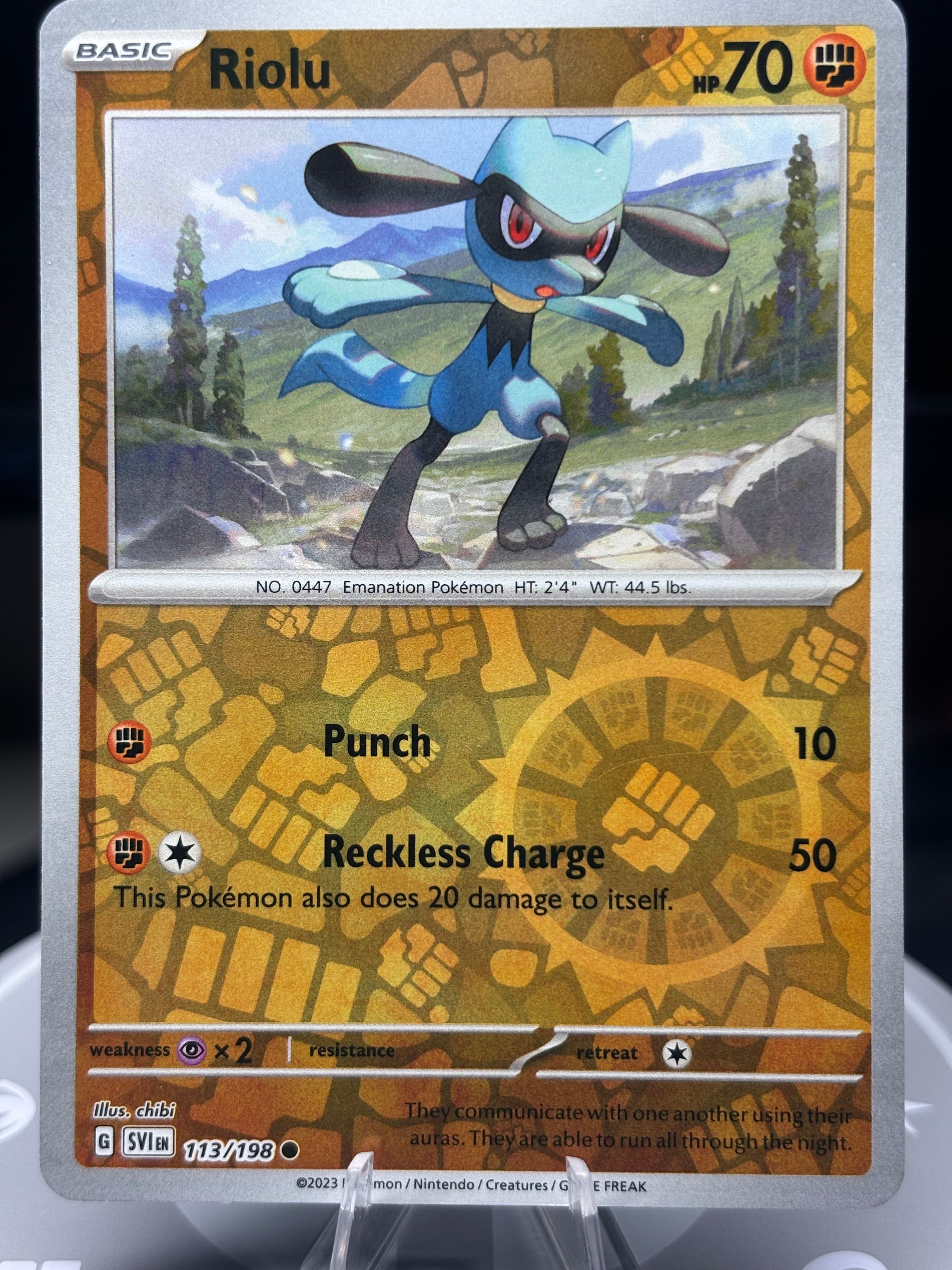 Riolu - 113/198 - Reverse Holo - Scarlet & Violet
