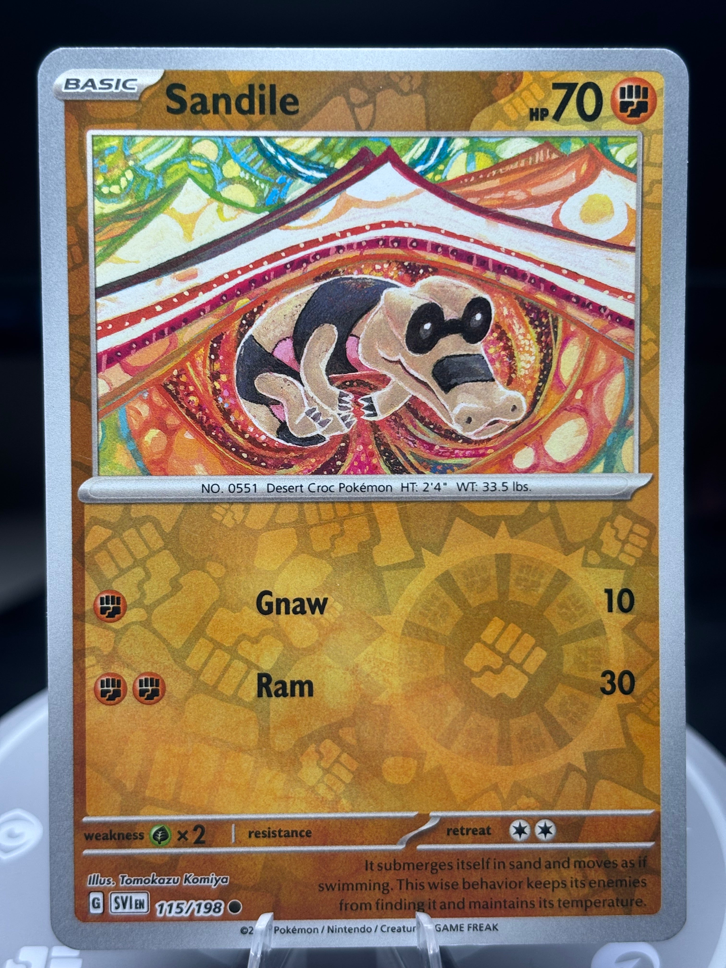 Sandile - 115/198 - Reverse Holo - Scarlet & Violet