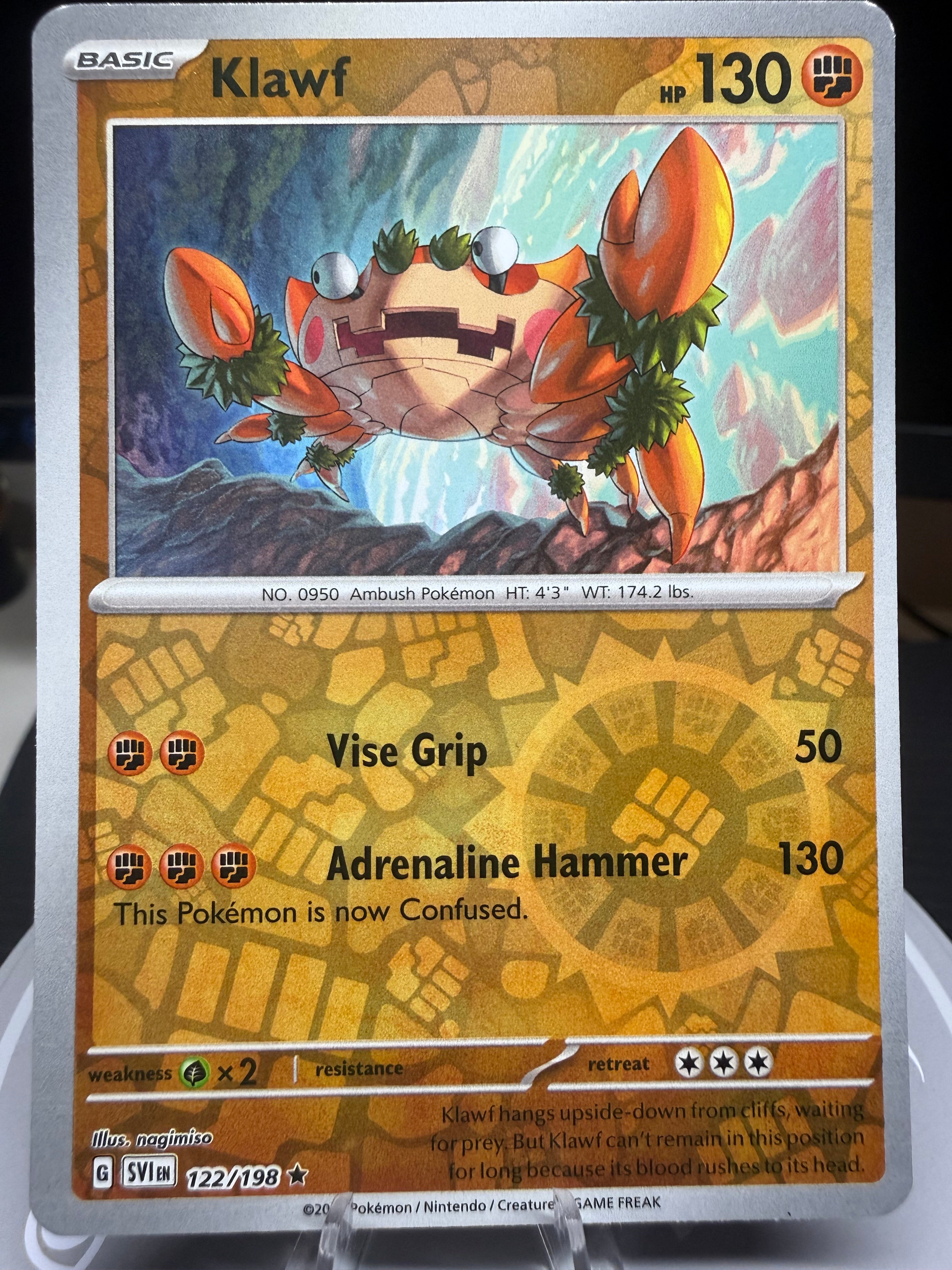 Klawf - 122/198 - Reverse Holo - Scarlet & Violet