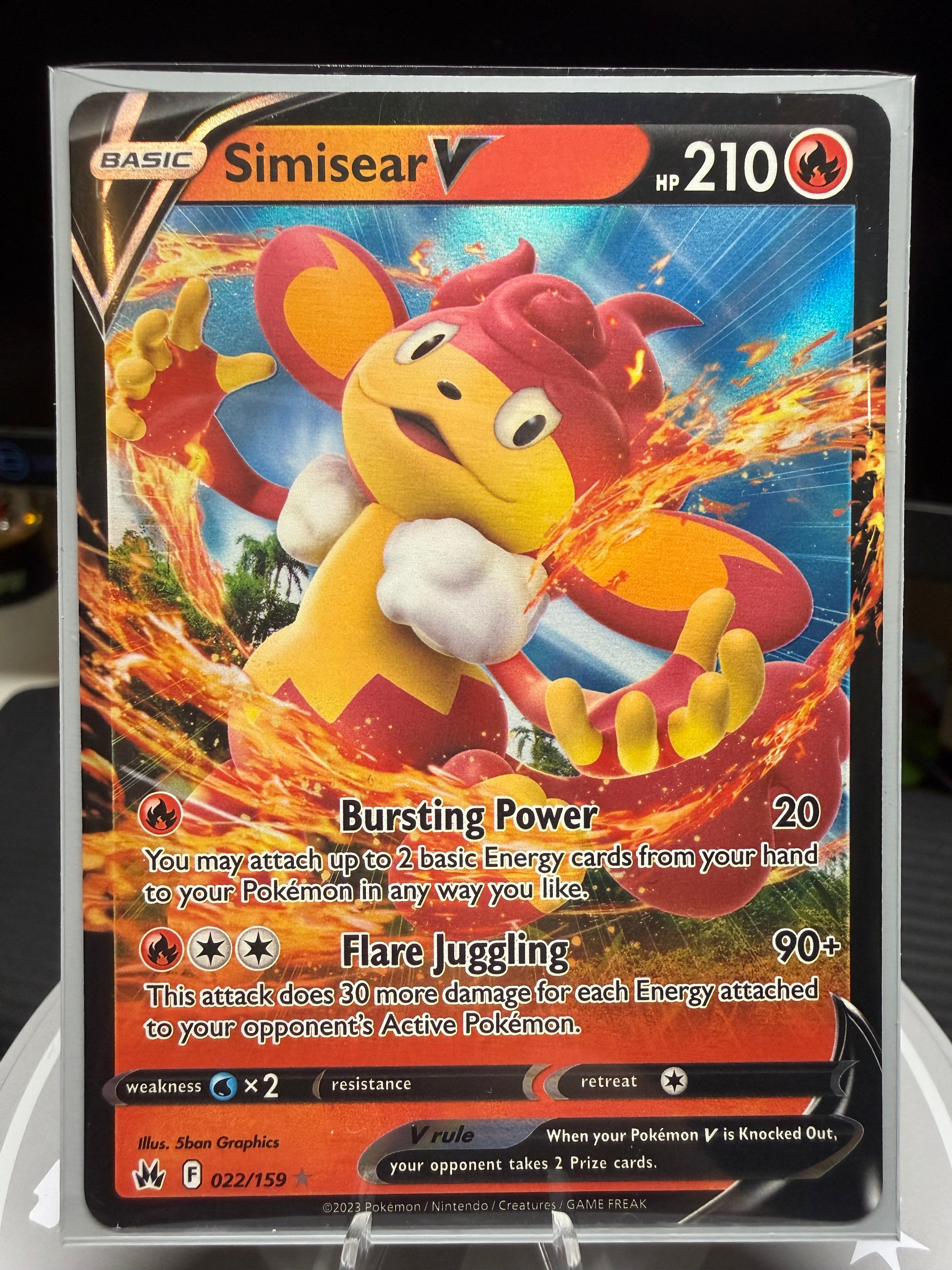 Simisear V - 022/159 - Ultra Rare - Crown Zenith