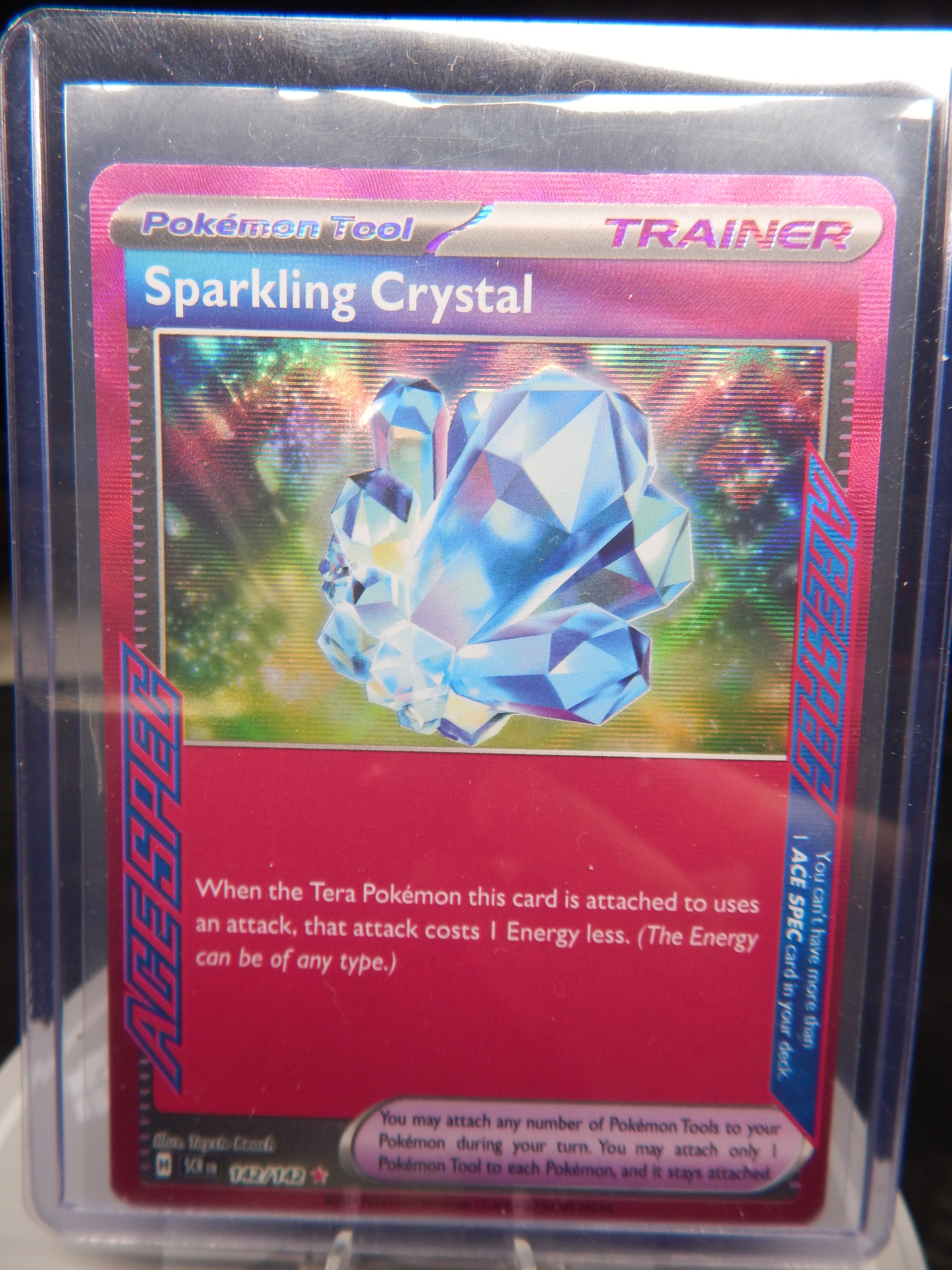 Sparkling Crystal - 142/142 - Ace Spec - Stellar Crown - Pokemon Card