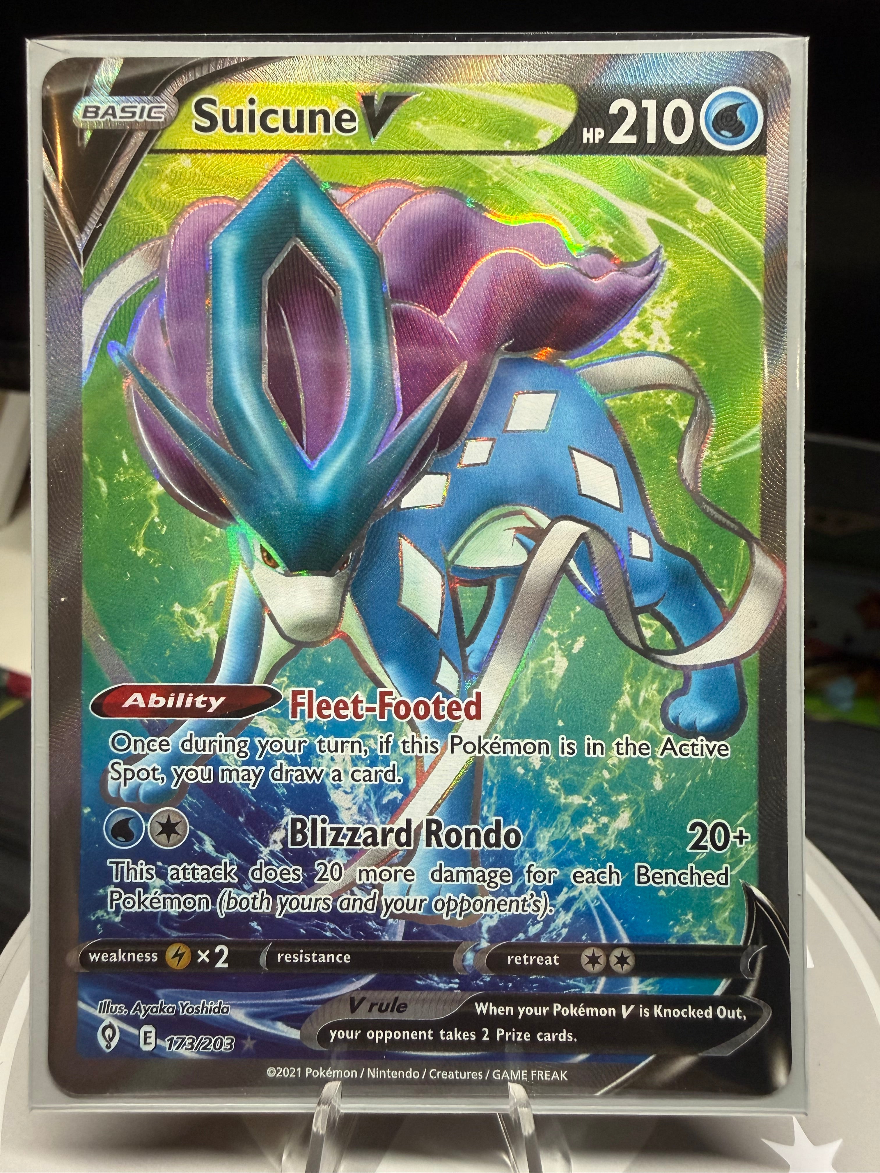 Suicune V - 173/203 - Full Art - Evolving Skies - Ultra Rare