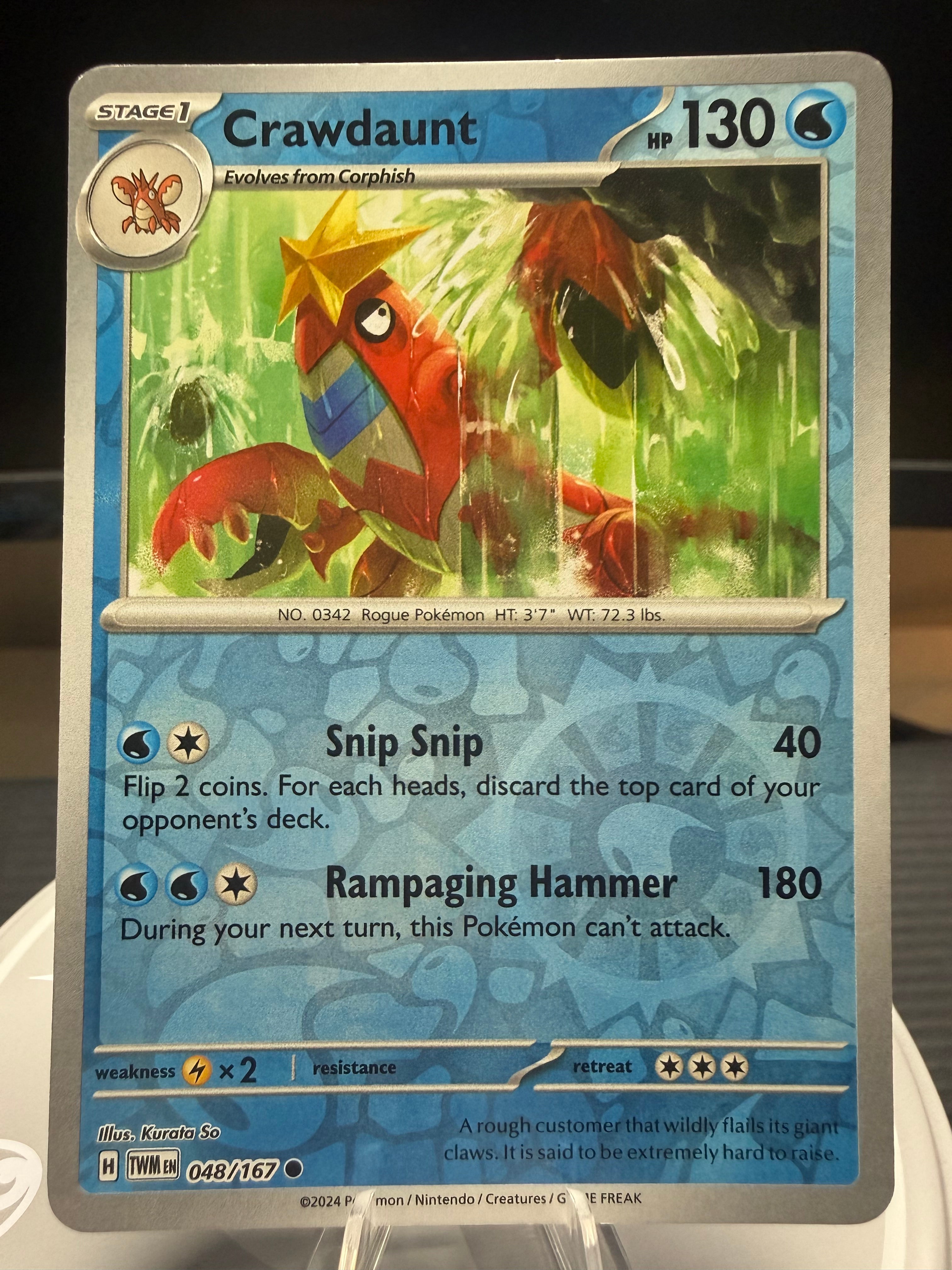 Crawdaunt - 048/167 - Reverse Holo - Twilight Masquerade