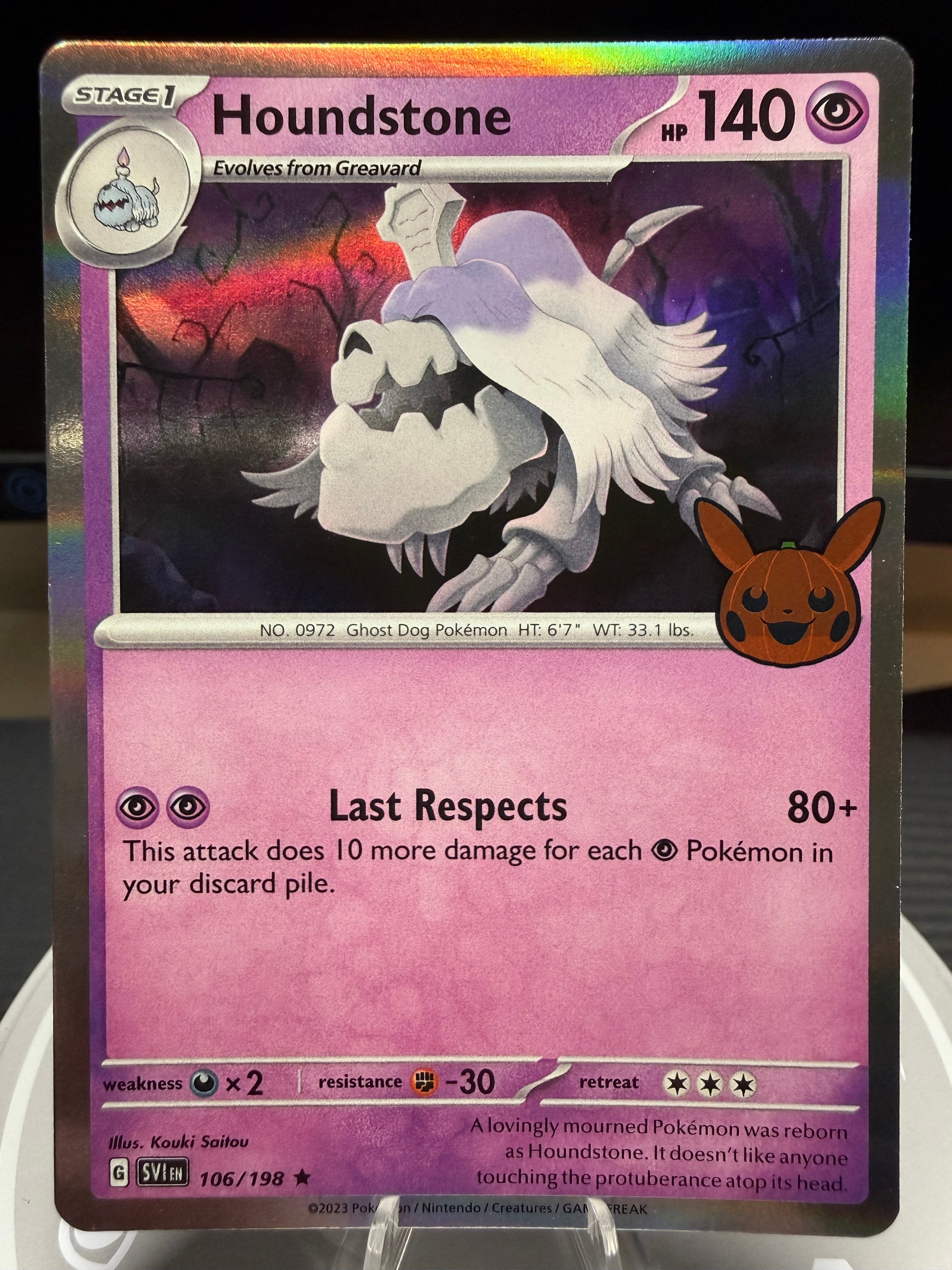 Houndstone - 106/198 - Holo Rare - Trick or Trade